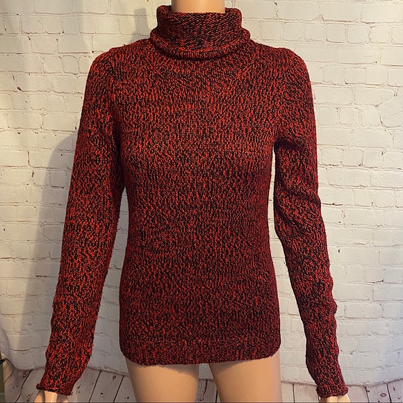 The Limited black & red knit turtleneck sweater size medium - Picture 1 of 16